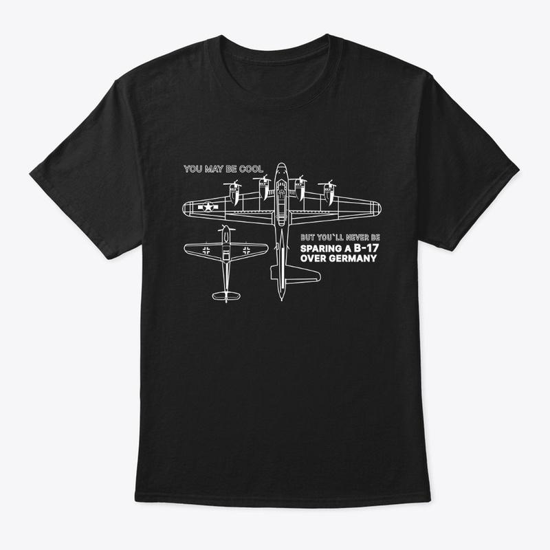 B-17 and BF-109 (White with text)